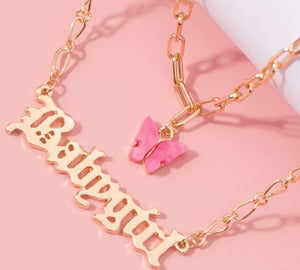 Babygirl/Butterfly Necklace